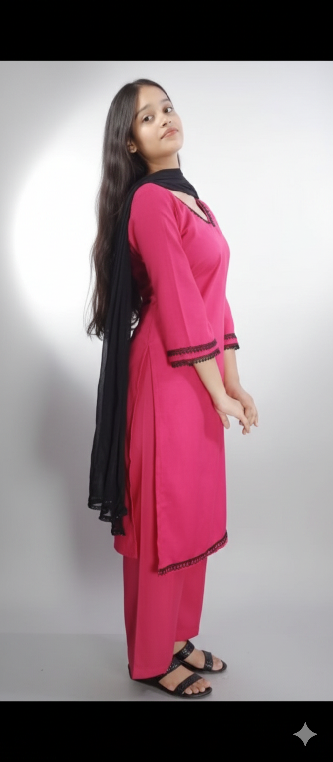 nazraana suit. a graceful offering — fits the soft pink and elegant lace