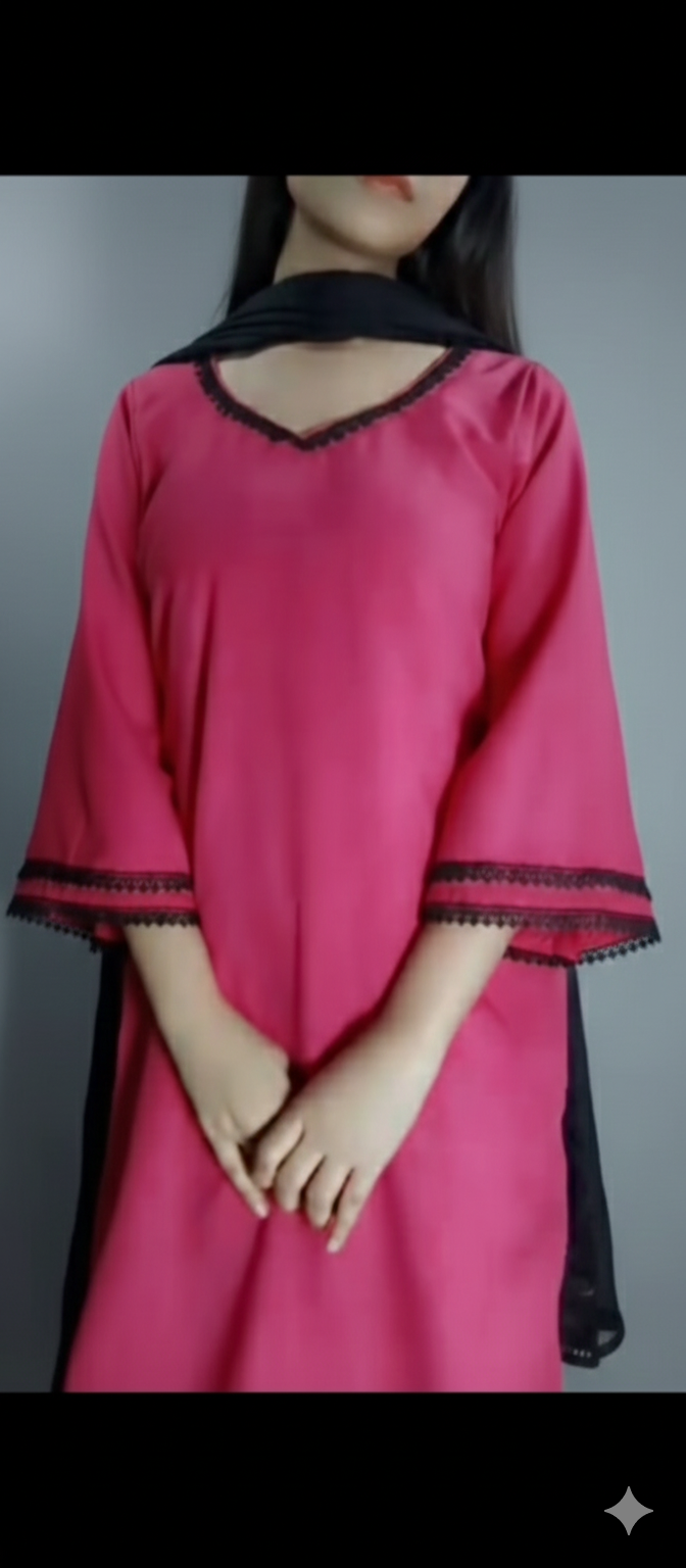 nazraana suit. a graceful offering — fits the soft pink and elegant lace