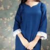 sahar suit calm, fresh, simple & graceful, perfect for this soothing blue color