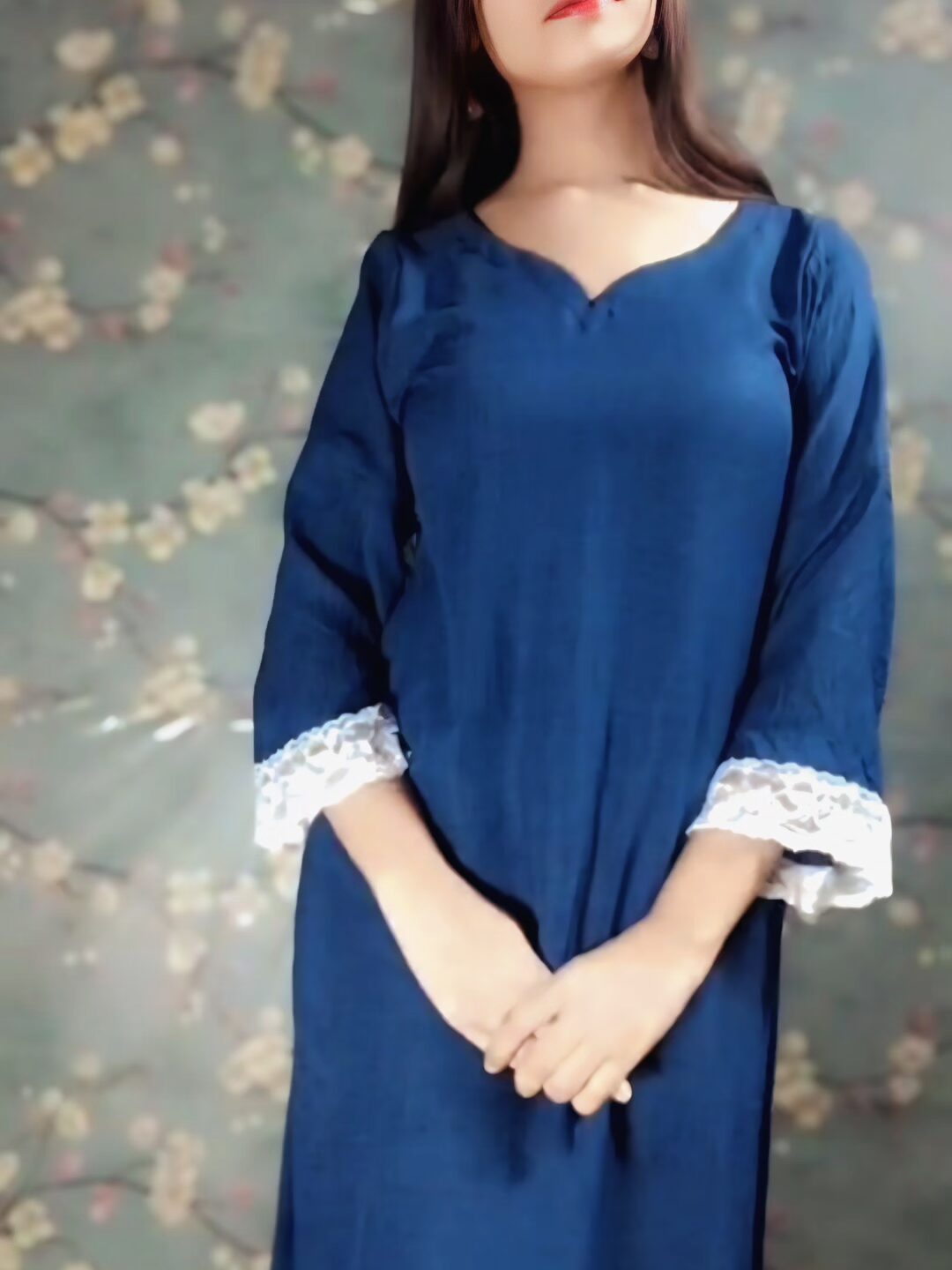 sahar suit calm, fresh, simple & graceful, perfect for this soothing blue color