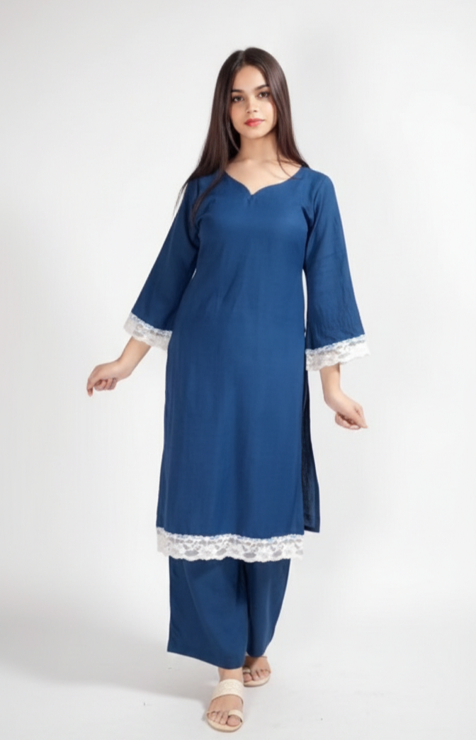 sahar suit calm, fresh, simple & graceful, perfect for this soothing blue color