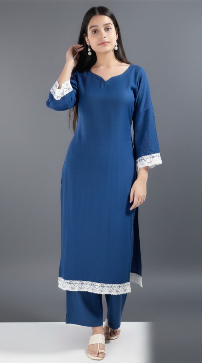 sahar suit calm, fresh, simple & graceful, perfect for this soothing blue color